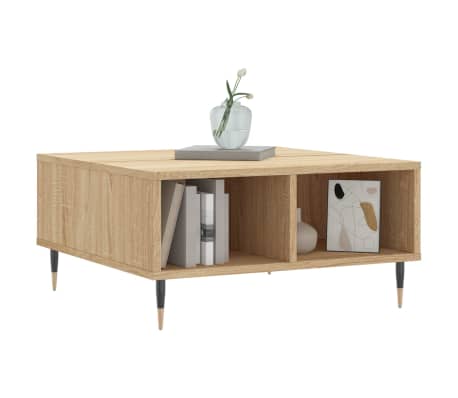 vidaXL Couchtisch Sonoma-Eiche 60x60x30 cm Holzwerkstoff