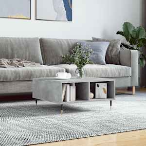 Klubska mizica betonsko siva 60x60x30 cm inženirski les