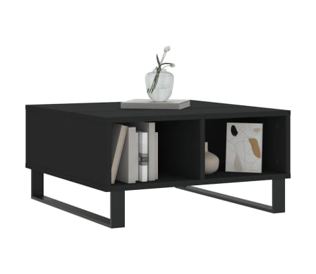 vidaXL fekete szerelt fa doh&aacute;nyz&oacute;asztal 60x 60 x 30 cm