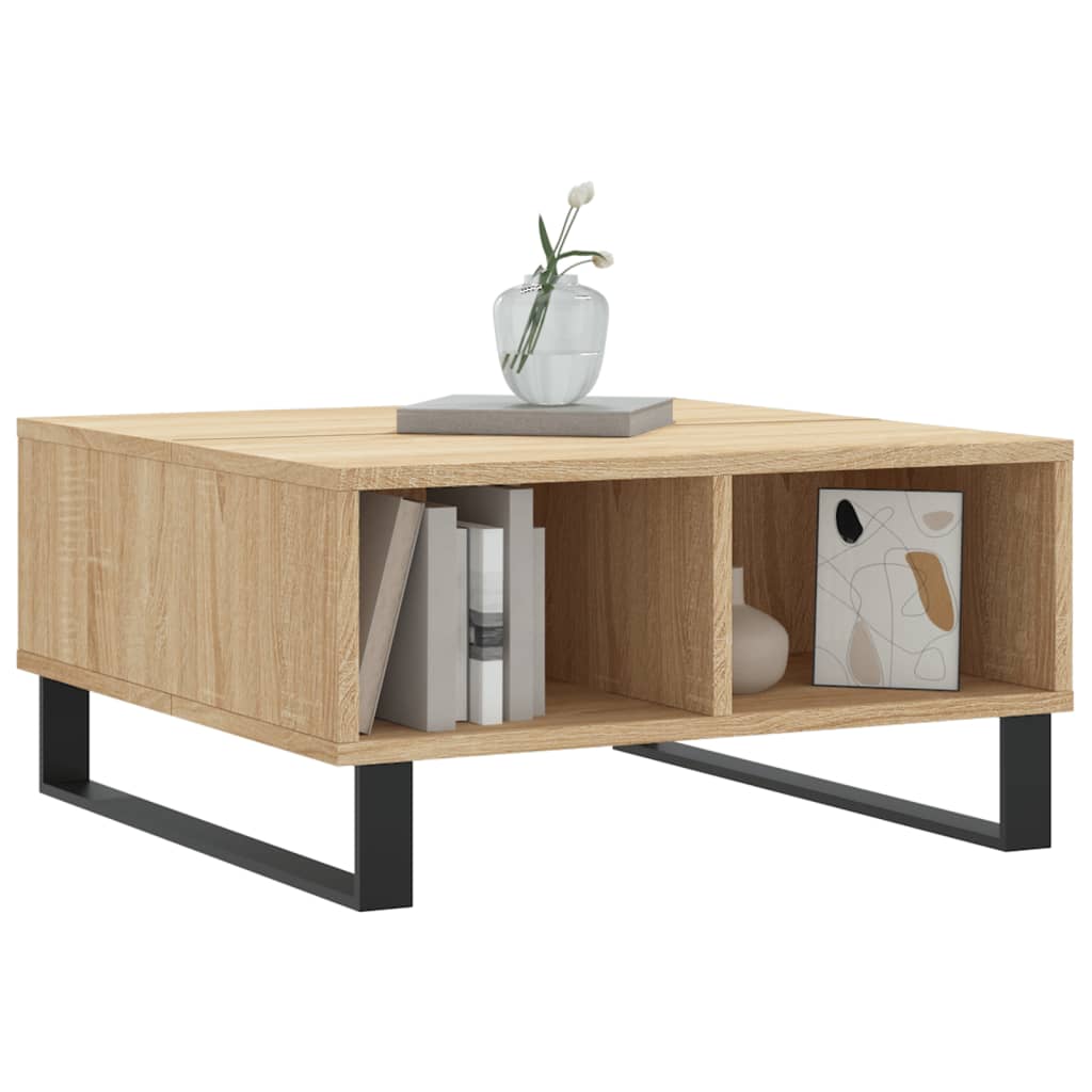 vidaXL Table basse chêne sonoma 60x60x30 cm bois d'ingénierie