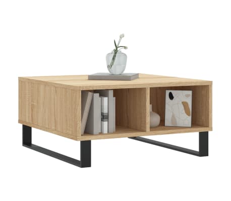 vidaXL Coffee Table Sonoma Oak 60x60x30 cm Engineered Wood