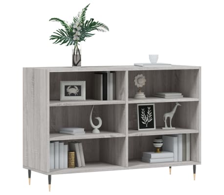 vidaXL Dressoir 103,5x35x70 cm bewerkt hout grijs sonoma eikenkleurig