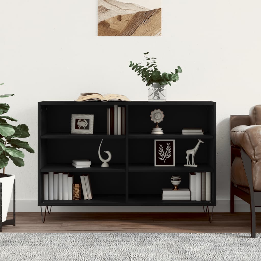 vidaXL Sideboard Schwarz 103,5x35x70 cm Holzwerkstoff