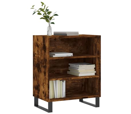 vidaXL Credenza Rovere Fumo 57x35x70 cm in Legno Multistrato