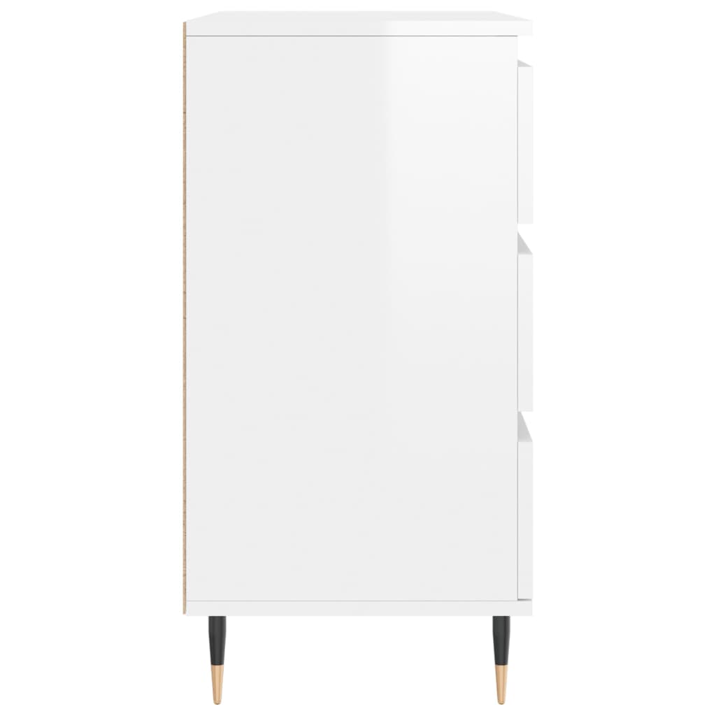 Komoda sjajna bijela 60 x 35 x 70 cm od konstruiranog drva