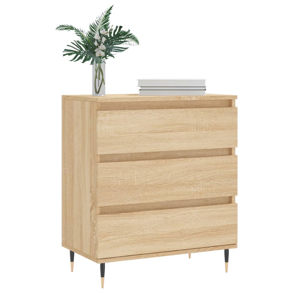 vidaXL Dressoir 60x35x70 cm bewerkt hout sonoma eikenkleurig