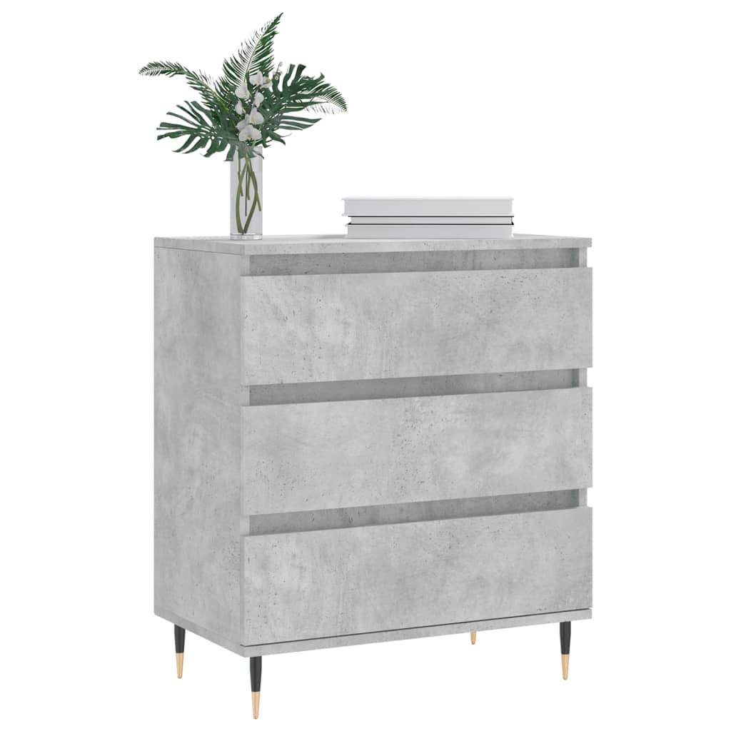 vidaXL Dressoir 60x35x70 cm bewerkt hout betongrijs