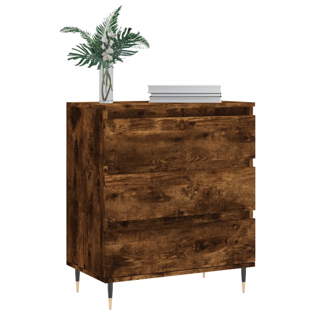 vidaXL Sideboard Smoked Oak 60x35x70 cm Engineered Wood