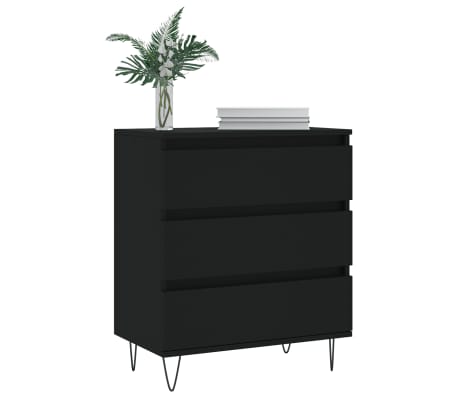 vidaXL Sideboard Schwarz 60x35x70 cm Holzwerkstoff