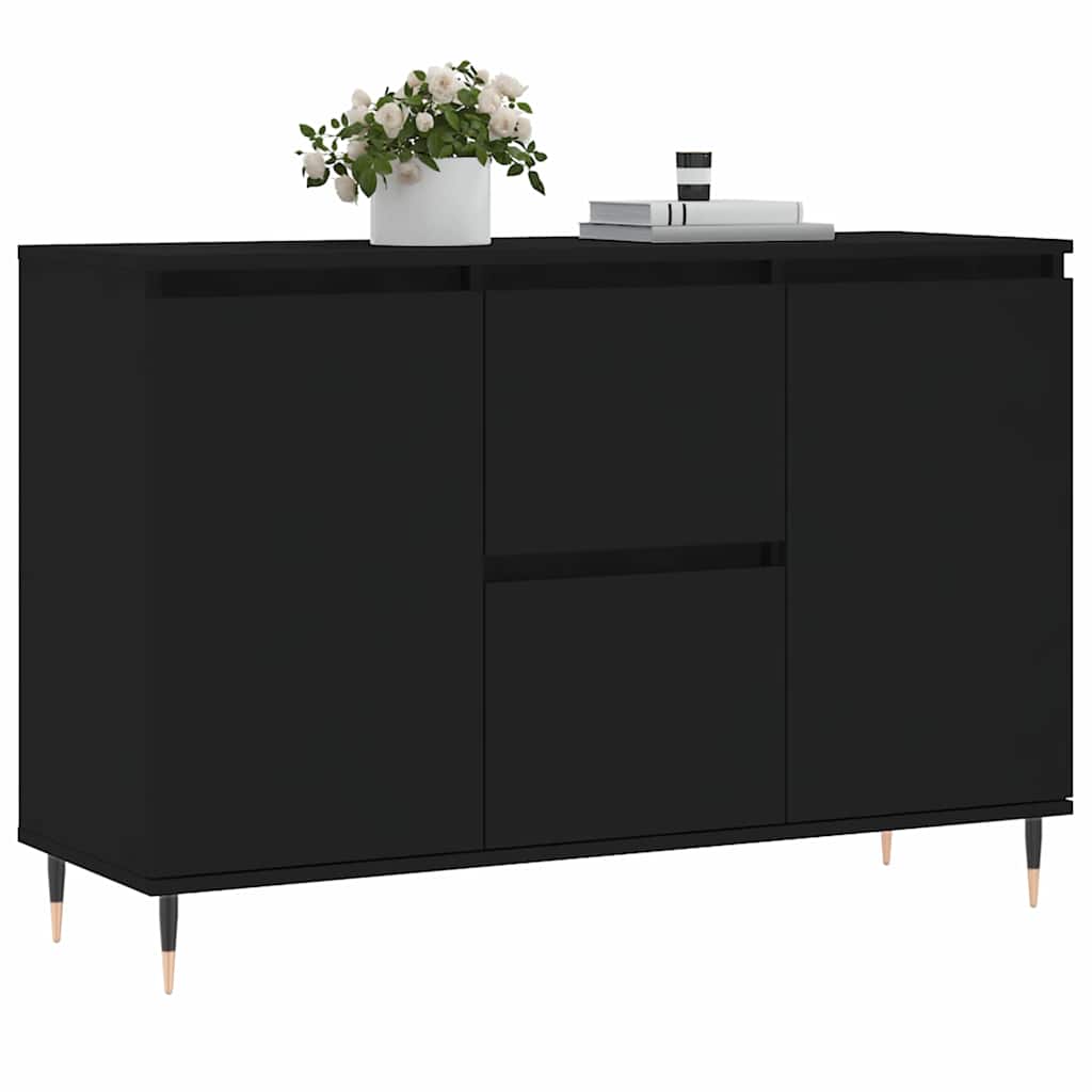 Thumbnail - vidaXL Sideboard Schwarz 101,5x35x70 cm Holzwerkstoff
