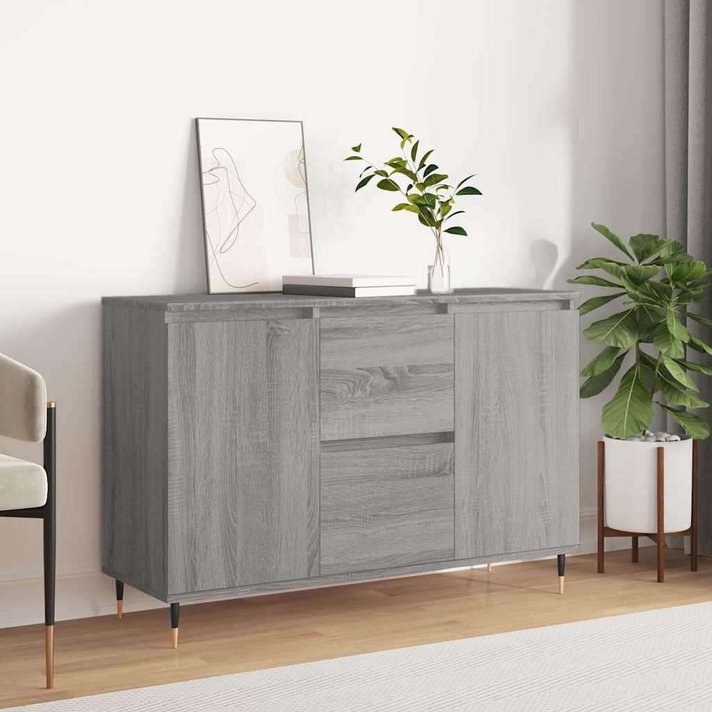 vidaXL Sideboard Grau Sonoma 104x35x70 cm Holzwerkstoff