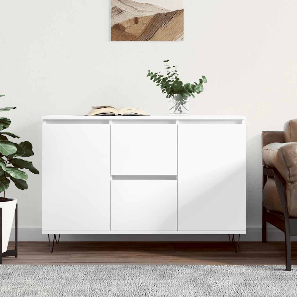 vidaXL Servantă, alb, 104x35x70 cm, lemn prelucrat