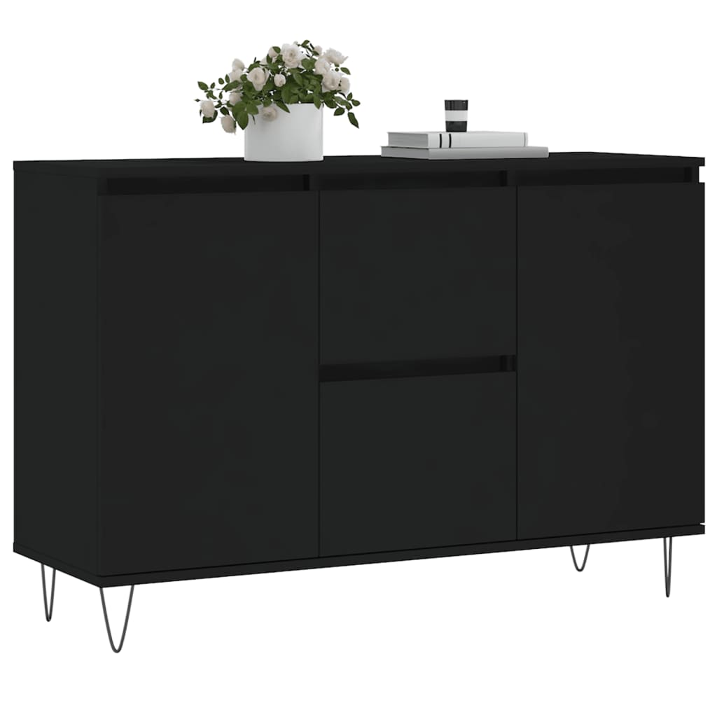Thumbnail - vidaXL Sideboard Schwarz 104x35x70 cm Holzwerkstoff