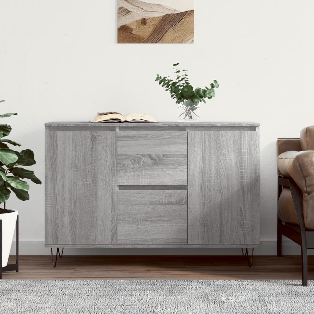 vidaXL Sideboard Grau Sonoma 104x35x70 cm Holzwerkstoff