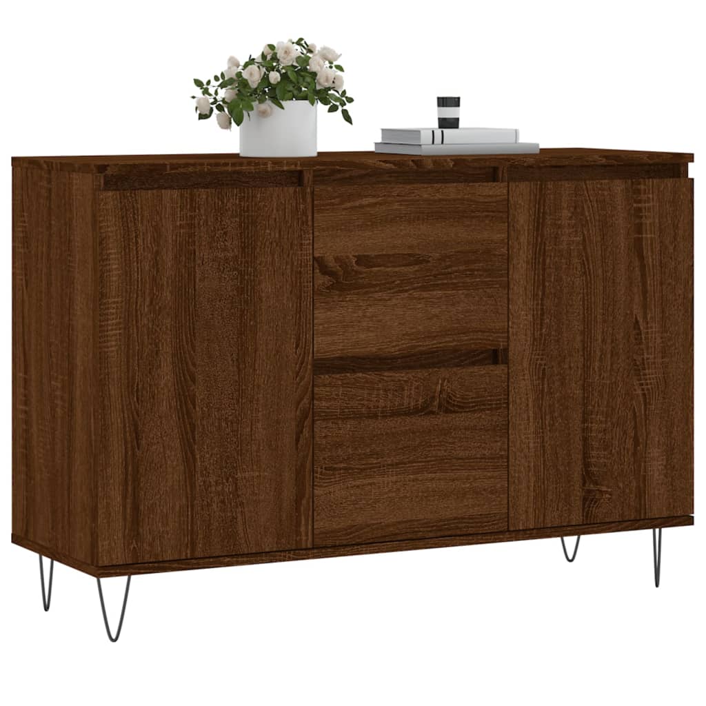 vidaXL Senkki ruskea tammi 104x35x70 cm tekninen puu