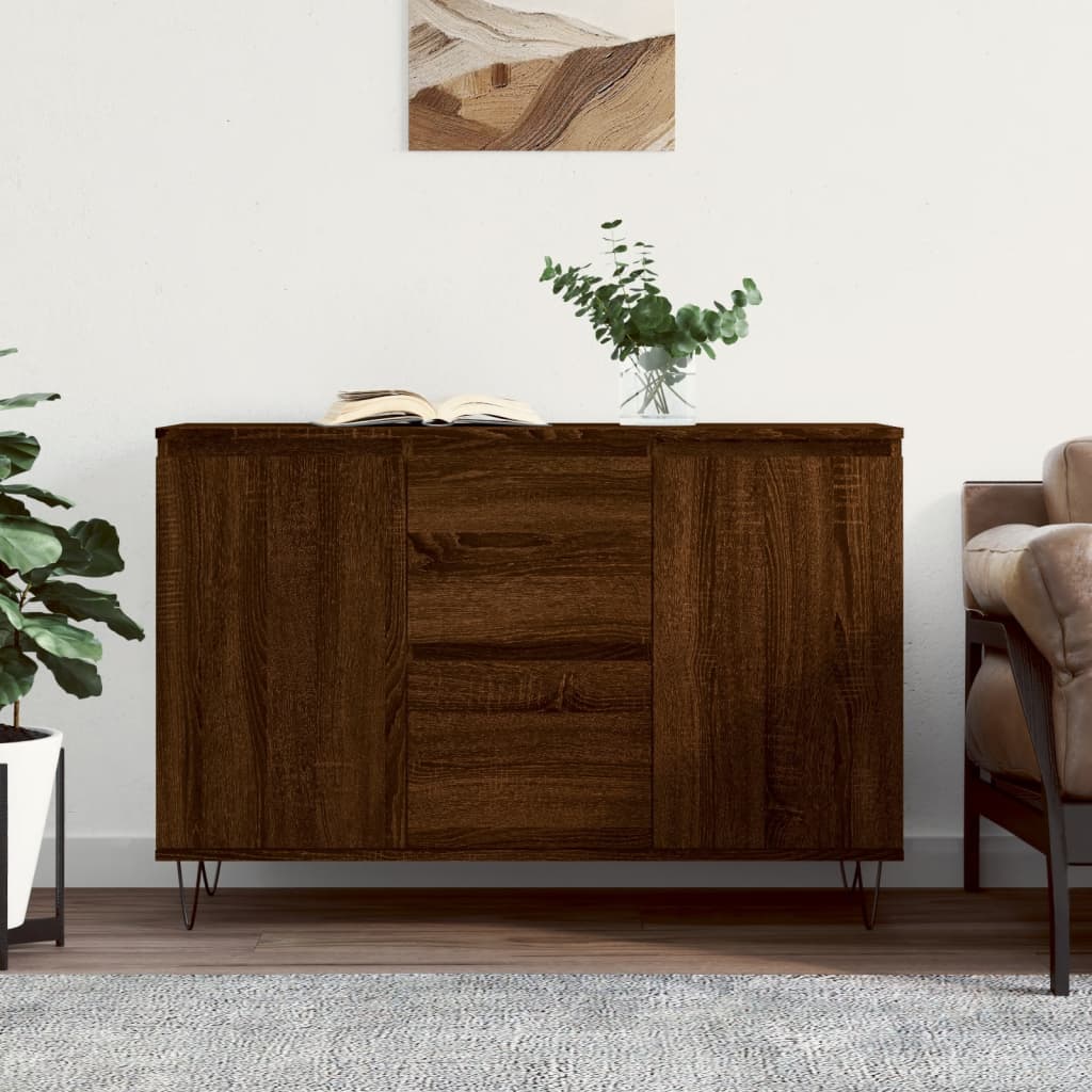 vidaXL Sideboard Braun Eichen-Optik 104x35x70 cm Holzwerkstoff