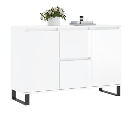 vidaXL Senkki korkeakiilto valkoinen 101,5x35x70 cm tekninen puu