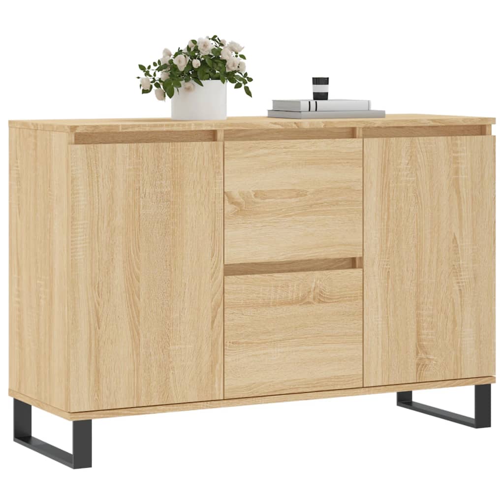 vidaXL Dressoir 104x35x70 cm bewerkt hout sonoma eikenkleurig afbeelding