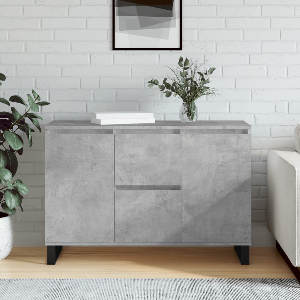 vidaXL Servantă, gri beton, 104x35x70 cm, lemn prelucrat
