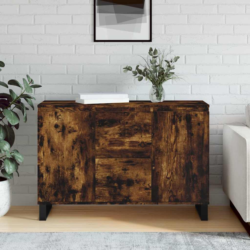 vidaXL Sideboard Räuchereiche 101,5x35x70 cm Holzwerkstoff