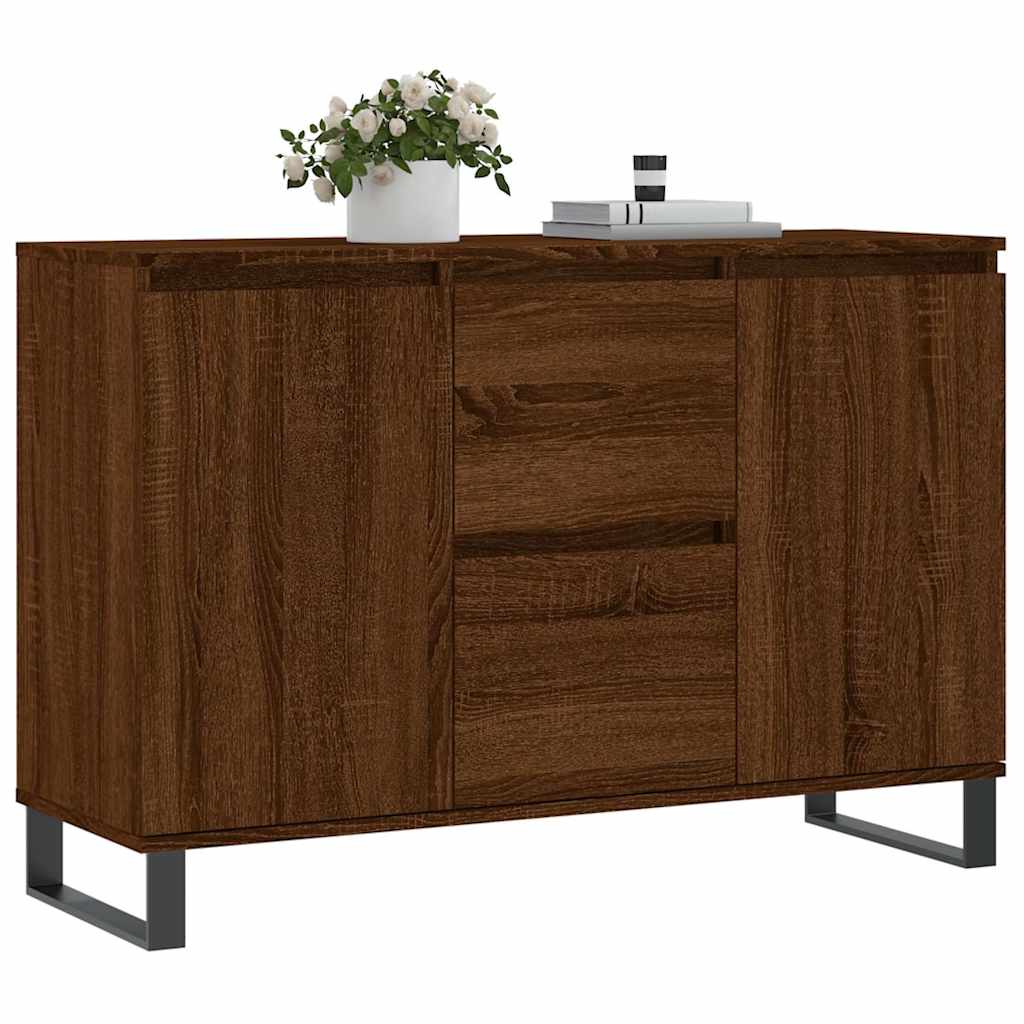 vidaXL Dressoir 104x35x70 cm bewerkt hout bruin eikenkleur afbeelding