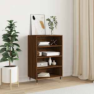 Skříň highboard hnědý dub 57 x 35 x 90 cm kompozitní dřevo - obrázek 1