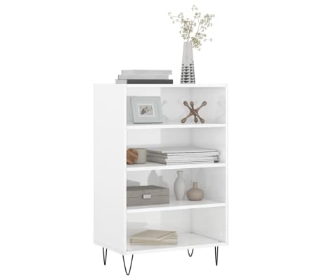 vidaXL Dulap &icirc;nalt, alb extralucios, 57x35x90 cm, lemn compozit