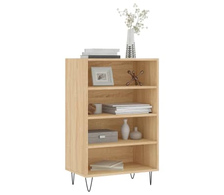 vidaXL augstais skapītis, koka krāsa, 57x35x90 cm, inženierijas koks