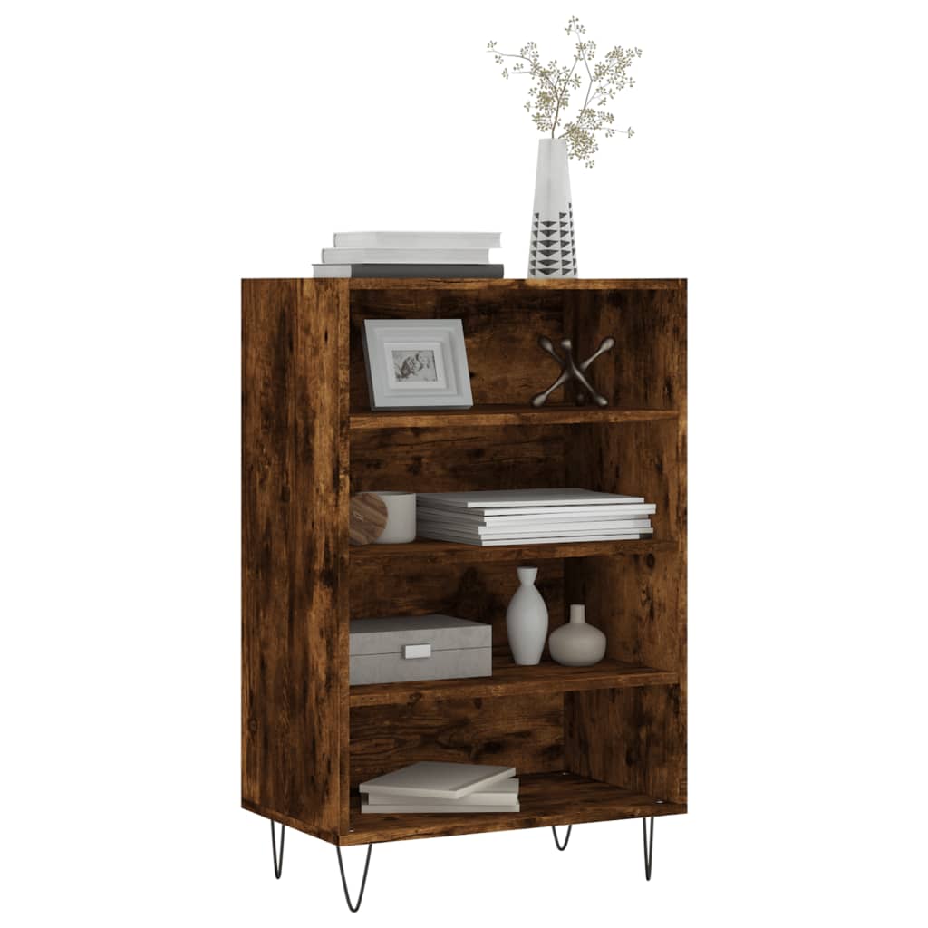 vidaXL Highboard røkt eik 57x35x90 cm konstruert tre