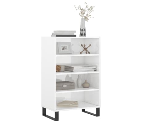 vidaXL Dulap &icirc;nalt, alb extralucios, 57x35x90 cm, lemn compozit