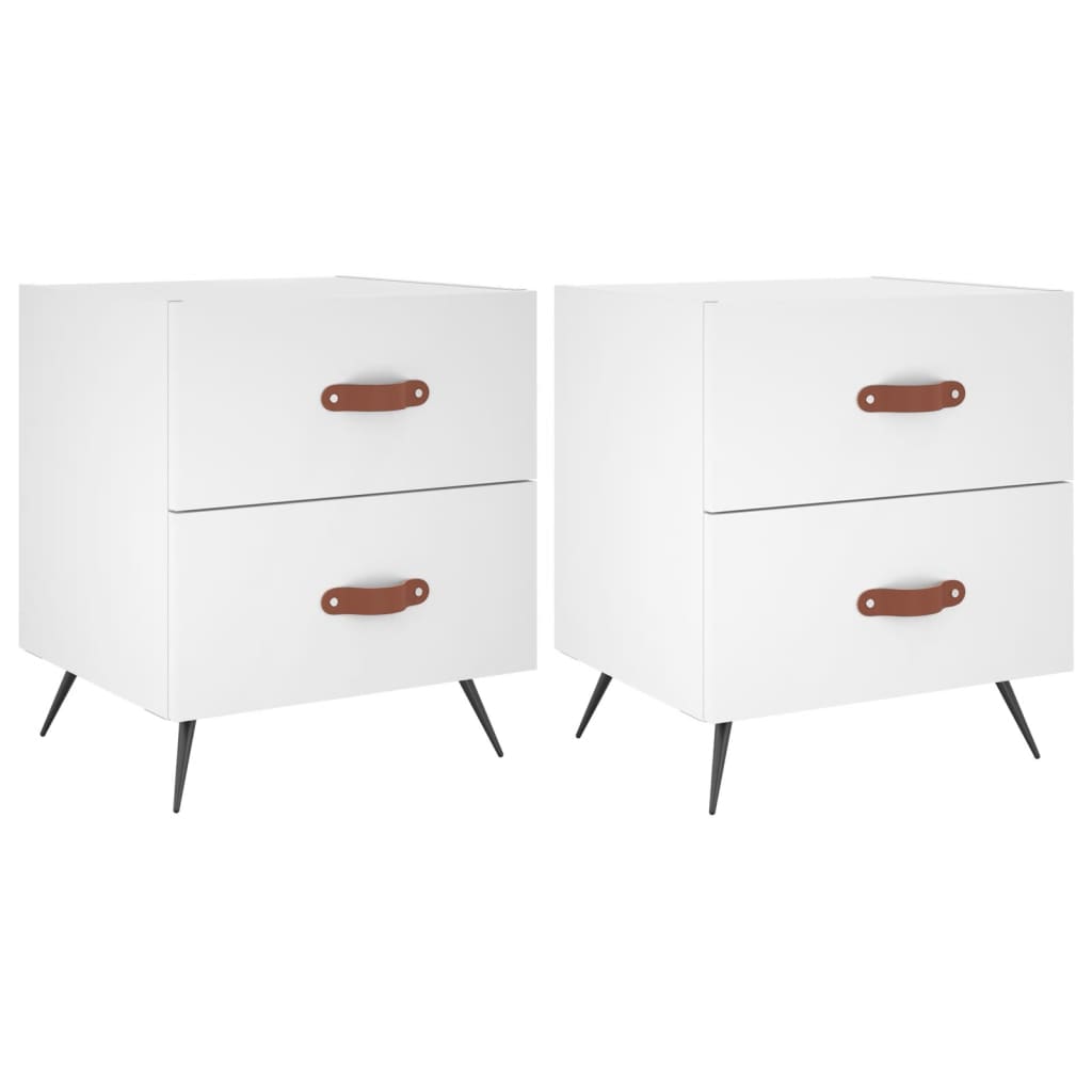 vidaXL Noční stolky 2 ks bílé 40 x 35 x 47,5 cm kompozitní dřevo