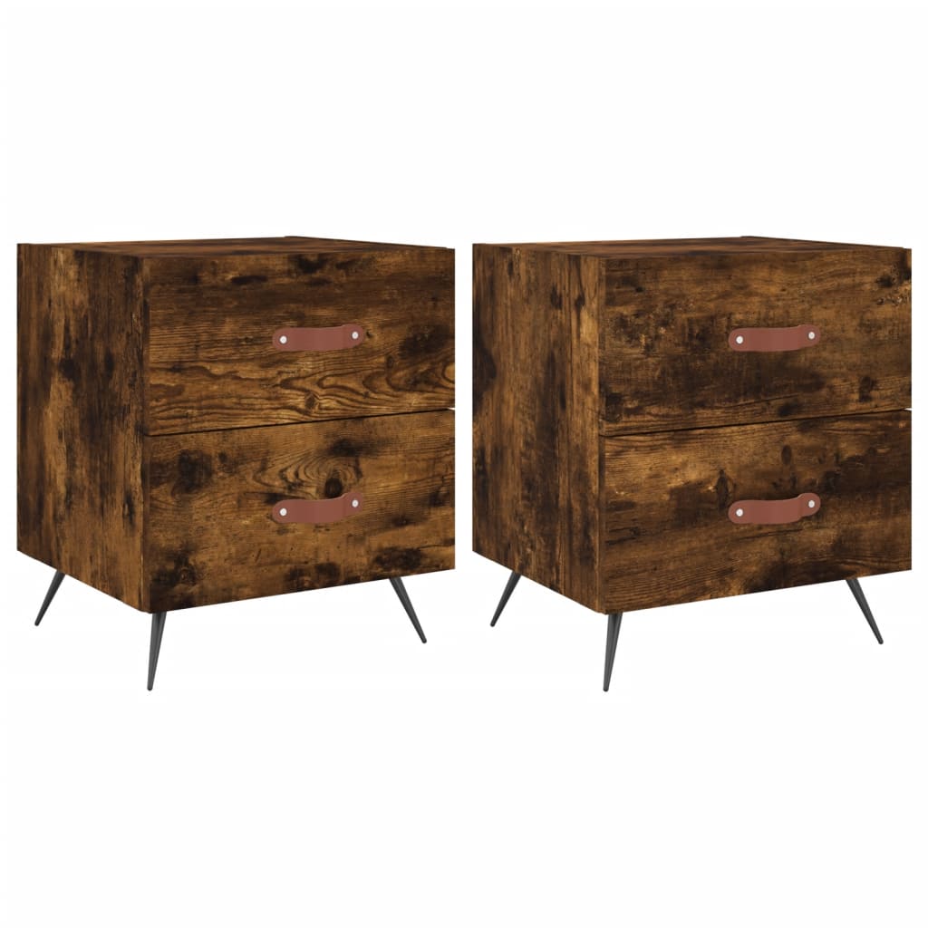 vidaXL Noční stolky 2 ks kouřový dub 40x35x47,5 cm kompozitní dřevo