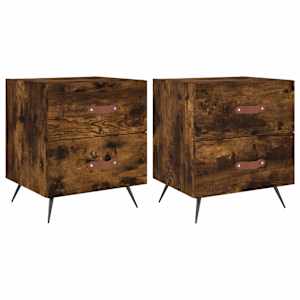 Noční stolky 2 ks kouřový dub 40x35x47,5 cm kompozitní dřevo - obrázek 2