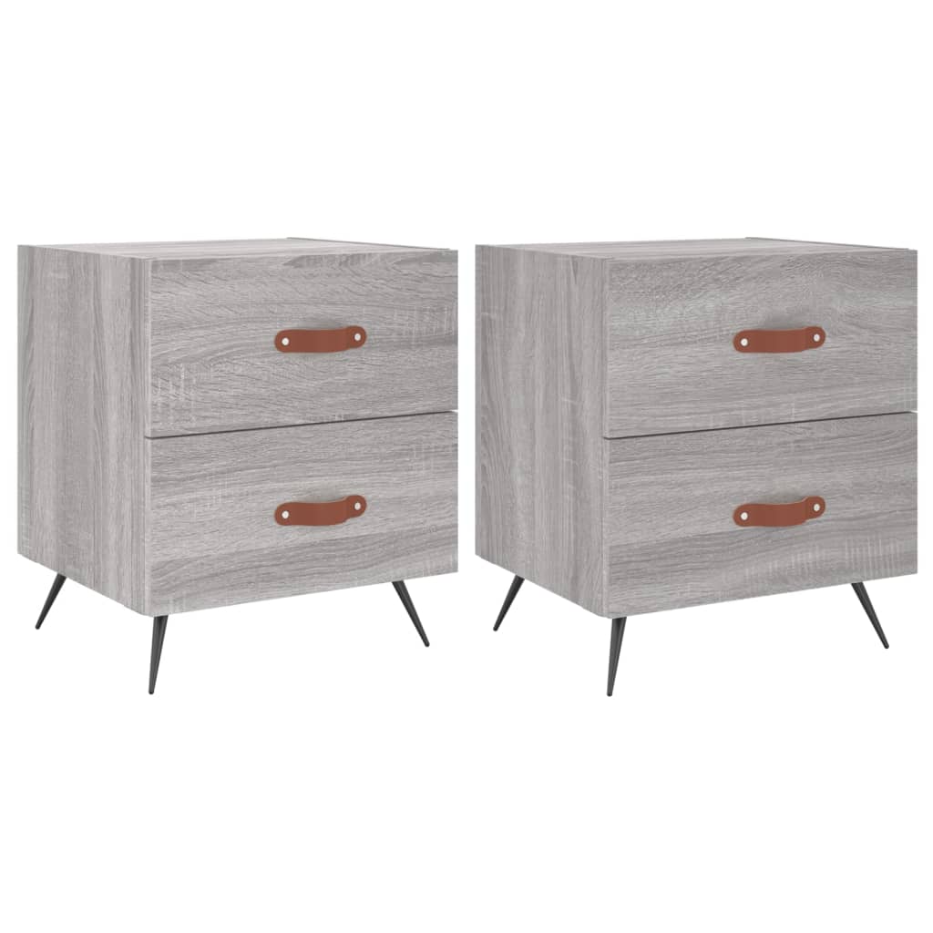 vidaXL Noční stolky 2 ks šedé sonoma 40x35x47,5 cm kompozitní dřevo
