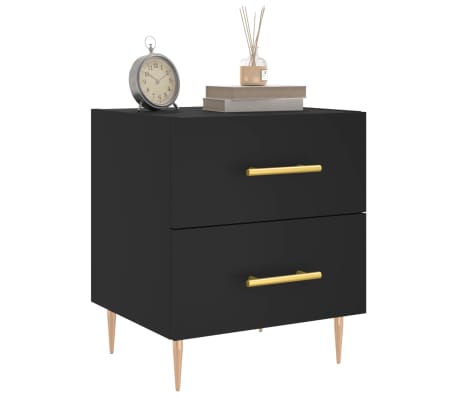 vidaXL Nattbord 2 stk svart 40x35x47,5 cm konstruert tre