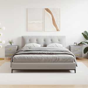 Nočna omarica 2 kosa siva sonoma 40x35x47,5 cm inženirski les