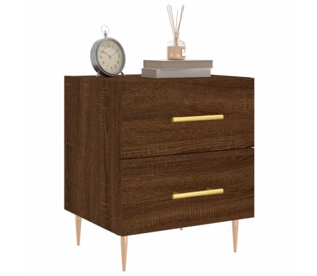 vidaXL Nočn&iacute; stolek hněd&yacute; dub 40 x 35 x 47,5 cm kompozitn&iacute; dřevo
