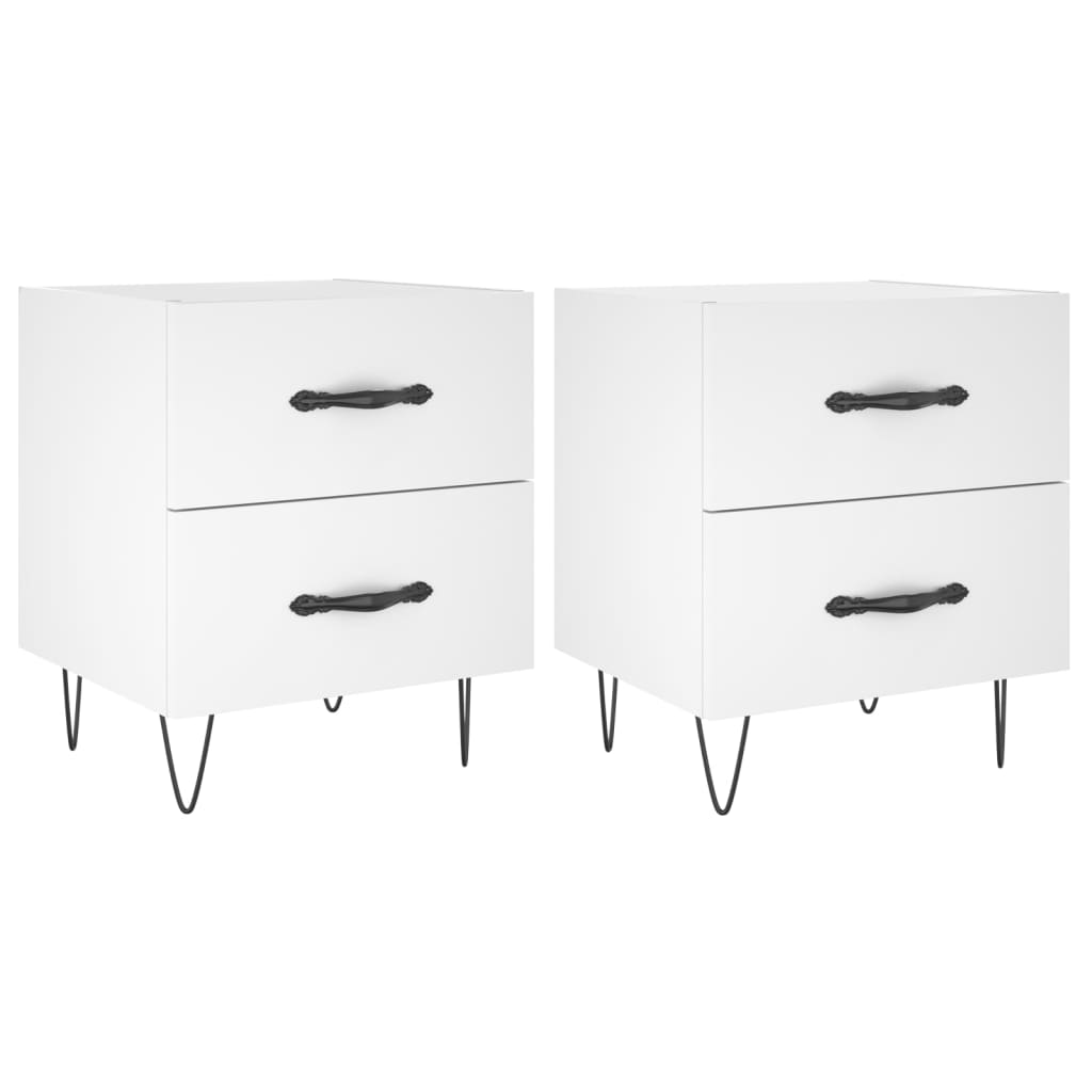 vidaXL Noční stolky 2 ks bílé 40 x 35 x 47,5 cm kompozitní dřevo