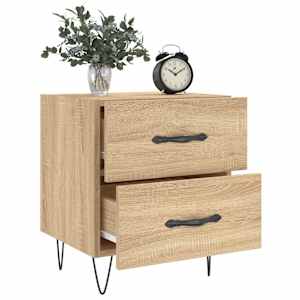 vidaXL Tables de chevet 2 pcs ch&ecirc;ne sonoma 40x35x47,5 cm