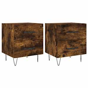 Noční stolky 2 ks kouřový dub 40x35x47,5 cm kompozitní dřevo - obrázek 2