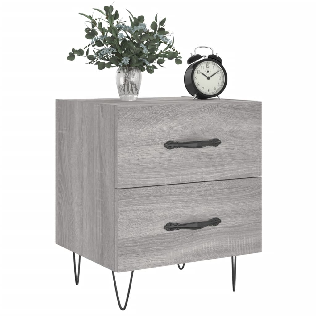 vidaXL Bedside Cabinet Grey Sonoma 40x35x47.5 cm Engineered Wood