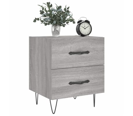 vidaXL Bedside Cabinet Grey Sonoma 40x35x47.5 cm Engineered Wood