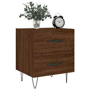 Noční stolky 2 ks hnědý dub 40 x 35 x 47,5 cm kompozitní dřevo - obrázek 4