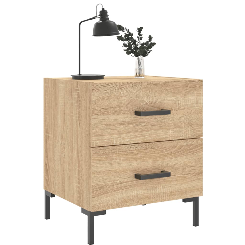 vidaXL Nachtkastje 40x35x47,5 cm bewerkt hout sonoma eikenkleurig