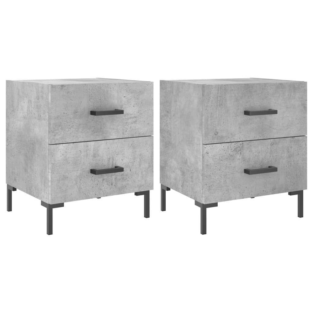 vidaXL Noční stolky 2 ks betonově šedé 40x35x47,5 cm kompozitní dřevo