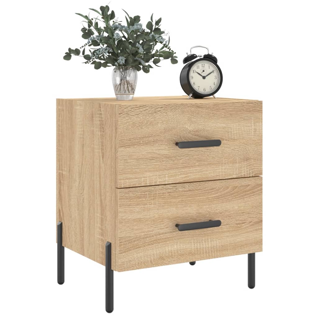 vidaXL Nachtkastjes 2 st 40x35x47,5 cm bewerkt hout sonoma eikenkleur afbeelding