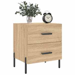 vidaXL Tables de chevet 2 pcs ch&ecirc;ne sonoma 40x35x47,5 cm