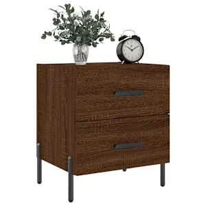 vidaXL Κομοδίνο Καφέ Δρυς 40 x 35 x 47,5 εκ. από Επεξεργ. Ξύλο