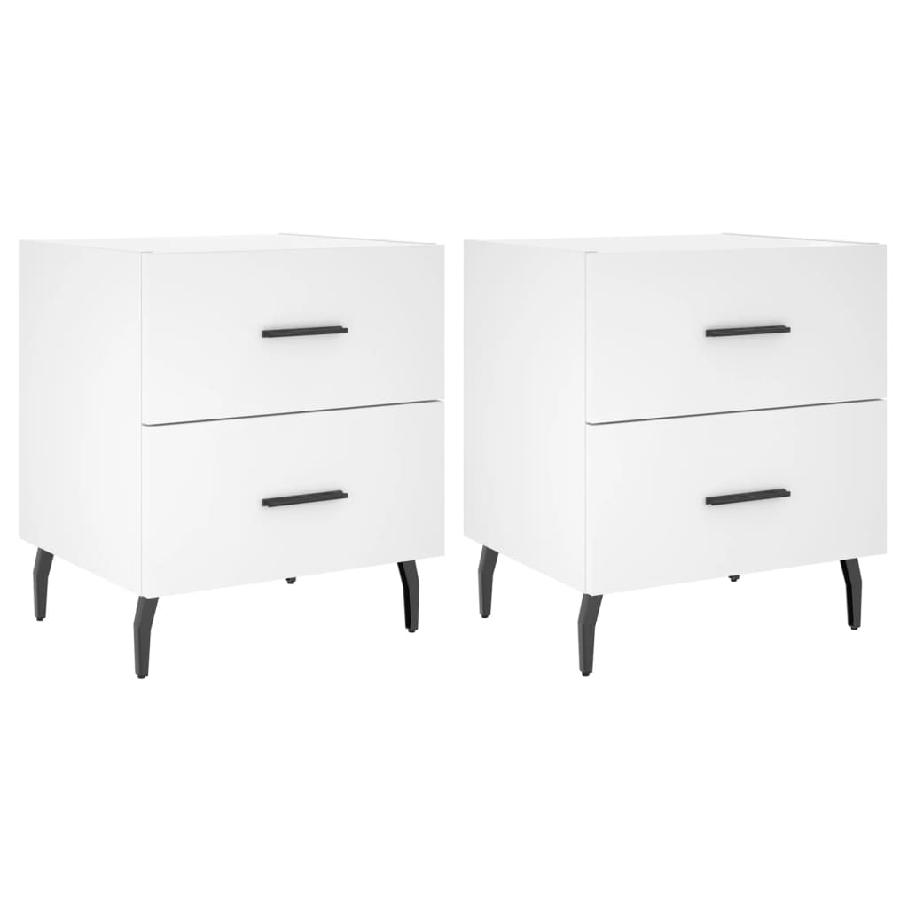 vidaXL Noční stolky 2 ks bílé 40 x 35 x 47,5 cm kompozitní dřevo
