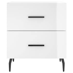Noční stolky 2 ks lesklé bílé 40x35x47,5 cm kompozitní dřevo - obrázek 6
